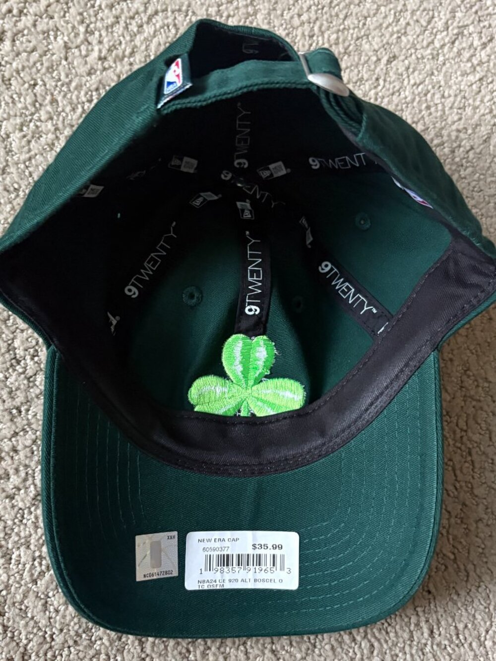 New Era Boston Celtics 9TWENTY City 2024 Alternate Adjustable Hat NBA OSFM NWT - Picture 4 of 7